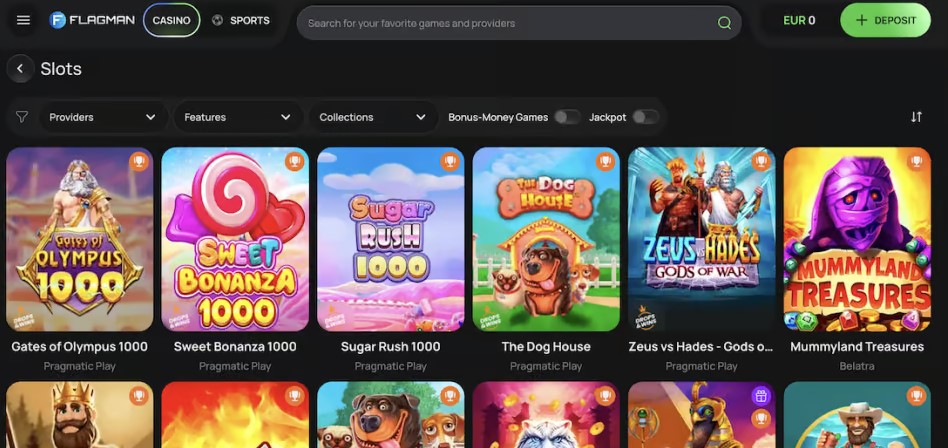 First look at Flagman Casino: one hundred spins on a space mining slot