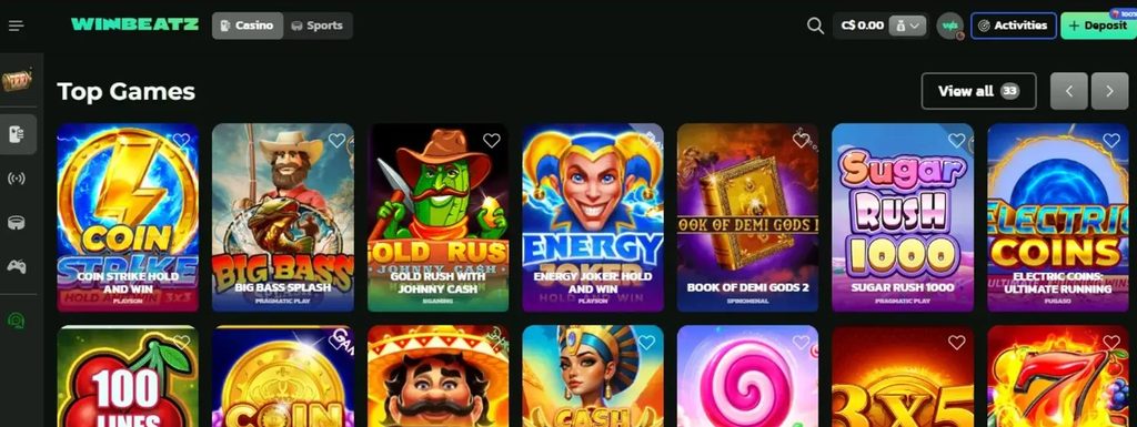 First look at WinBeatz: six eligible titles for the sign-up spin package